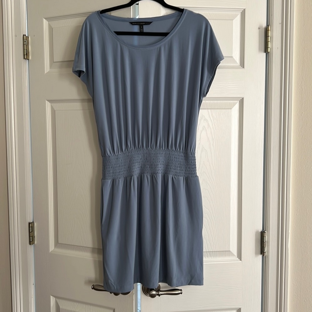 Slate blue everyday wrinkle free dress